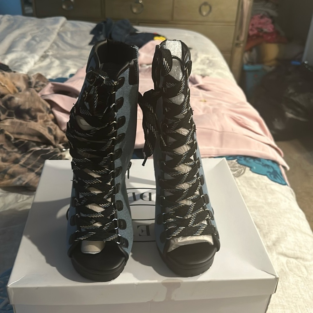 Steve Madden Heels- Fearless Denim ( New)